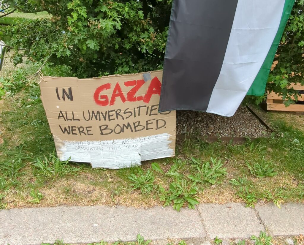 Image: Poster "In GAZA ALL UNIVERSITIES WERE BOMBED